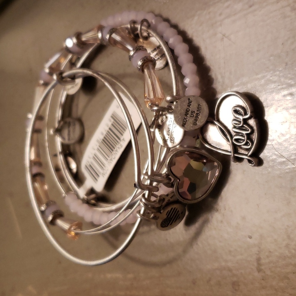 Alex and Ani Alive with Love set of 4